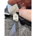 Banana Republic  Paperbag Waist Linen Blend Trousers Blue Size 4 Quiet Luxury Photo 4