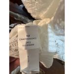 Crochet Cardigan Sweater Womens Open Knit‎ Pearl Button Front White 3/4 Sleeve Size M Photo 4