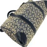 CELINE Vintage Macadam Boston Bag – Triomphe Horse Carriage Logo, Navy Canvas Photo 3