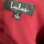 Lulus  Burgundy V Neck Flare Sleeve Tie Waist Dress Small Photo 1