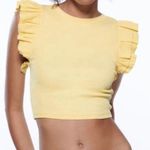 ZARA Yellow Ruffle Top Photo 0