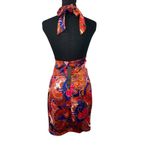 House of Harlow NWT!  1960 Paisley Cowl Neck Open Back Mini Dress - Size 8 Photo 3