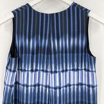 Vince 100% Silk Blue Black Tie Die Layered Shift Dress Split Neckline Size XS Photo 6