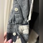 ZARA  Womens Dark Gray Cream Buffalo Plaid Button Top Size XS Photo 3