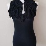 Papaya  / Small / Black Ruffle Key Hole Front Tank Photo 0