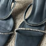 Tahari  Black Rhinestone Heeled Sandals Photo 4