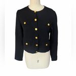 J.Crew Cropped lady jacket black in textured bouclé size small Photo 2