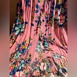 Xhilaration  Pink and Blue Floral Maxi Dress cottagecore coastal cowgirl ruffles Photo 5