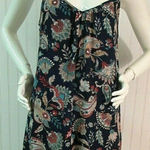 Eight Sixty dress navy print adjustable straps S Photo 0