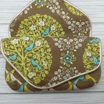 Vera Bradley Wristlet Clutch Wallet Magnetic Closure Mini Purse Green Blue Birds Photo 2