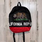 California Republic Bear Backpack Black Red Graphic Daypack Adjustable Straps Photo 0