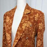 Elegant Floral Burnt Orange Blazer Size M New Size M Photo 11