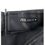 ZARA  - High Waisted Peather Mini Skirt in Black Photo 1