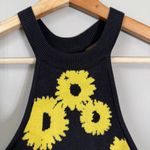 Urban Outfitters Charlie Floral Knit Mini Dress Women's Medium Black Yellow NWT Photo 8