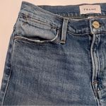 frame denim Le High Straight Raw Edge Side Slit in Imogen Dip Size 26 LHSTRAS204 Photo 6