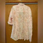 Sigrid Olsen Sigrid Olson 100% linen blouse floral top Photo 4
