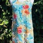 Vintage Jantzen Hawaiian rayon floral dress muumuu short M Photo 0
