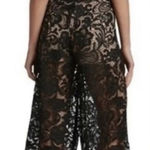 Dress the Population  black‎ lace crop wide leg jumpsuit size small Photo 0