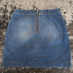 Loft Med Wash Lace Up Front Denim Jean Skirt Size 6 Photo 1