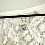 A New Day Long Flare Sleeve Sheer Shirt Lace Top in White Size XXL Photo 2