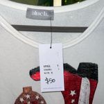 BLUE B. Collection Sequined Cowboy Boots with Tassels NWT Size Small White Photo 1