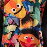 Sesame Street Bert Ernie 50th Ann Scrub Top Women’s Nurse V Neck Pockets Medium Photo 5
