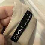 Gypsy 05  100% Silk Beige Long Sleeve Button-front Dress Large USA Photo 6