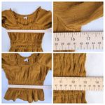 Madewell  Womens Sophia Peasant Top Size XS Antique Gold Blouse Photo 6