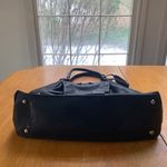 Nine West Nine West Satchel Black Leather Purse Bag Pockets Lined Zip Handbag, Medium Photo 6