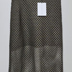 Alexis Larissa Lace Pencil Skirt Gold Metallic Mesh Black Lined Size Small NWT Photo 0