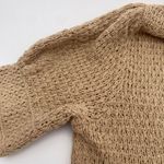 Ralsey Collared Crochet Sheer Shirt Coastal Size Large Cotton Brown Photo 4