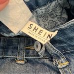 SheIn  Straight Leg Jeans Painted Back Pink Green Angel Photo 10