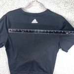 Adidas T-Shirt Women Small Black Tie Front Sellout Sporty Aeroready Primegreen Photo 4