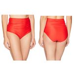 New Coastal Blue High Waist Bikini Bottoms in Red Orange size XS Photo 1