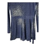 Diane Von Furstenberg  Romper Women 2 Navy Blue White Silk Polka Dot V Neck Wrap‎ Photo 4