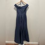 Alfred Sung  Off-The-Shoulder‎ Cuff Trumpet Gown With Front Slit Size 0 Photo 7