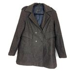 ZARA  Double Breasted Peacoat Coat Dark Gray Size S Photo 0