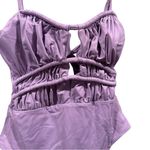 Becca Plunge One Piece Swimsuit Cut Out Small Purple Color Code Sarai Photo 4