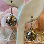 Filigree Swirl Earrings Silver Tone Dangle Drop Lightweight Boho Artsy Country Photo 0