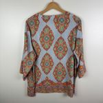 Cynthia Rowley Cynthia‎ Rowley Paisley Tunic Top Size 2X Multicolor V-Neck Boho Lightweight Photo 2