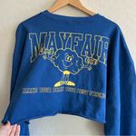 THE MAYFAIR GROUP The New P.E. Cropped Sweatshirt in Blue Size XXL Photo 4