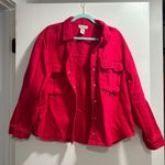 If It Were Me  Red Denim Jacket Photo 0