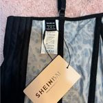 SheIn  Leopard and Black Lace Bustier Photo 4