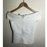 Karen Millen Karen‎ Millen Knitted Bandage Off The Shoulder White Top Size S Photo 3