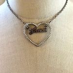Guess  Rhinestone Open Heart Necklace Photo 0