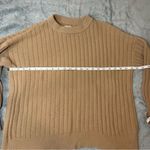 Aerie  Tan Rib Knit Scoop Neck Long Sleeve Sweater Fall Winter Cozycore Size XXS Photo 4