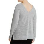 NYDJ Dark Gray Double V Neck Pullover Tunic Long Sleeve Sweater Women's Size XL Photo 1