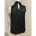 Moulinette Soeurs Anthropologie  Blouse Womens 2 Tie Neckline Satin Floral Black Photo 4