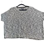 Vince Women's Size S Boxy Chunky Knit Sweater Gray Marl Linen Blend Contemporary Photo 5