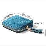 Turquoise Travel Jewelry Case, Velvet, 5 Separate Compartments ~NEW~ Blue Photo 6
